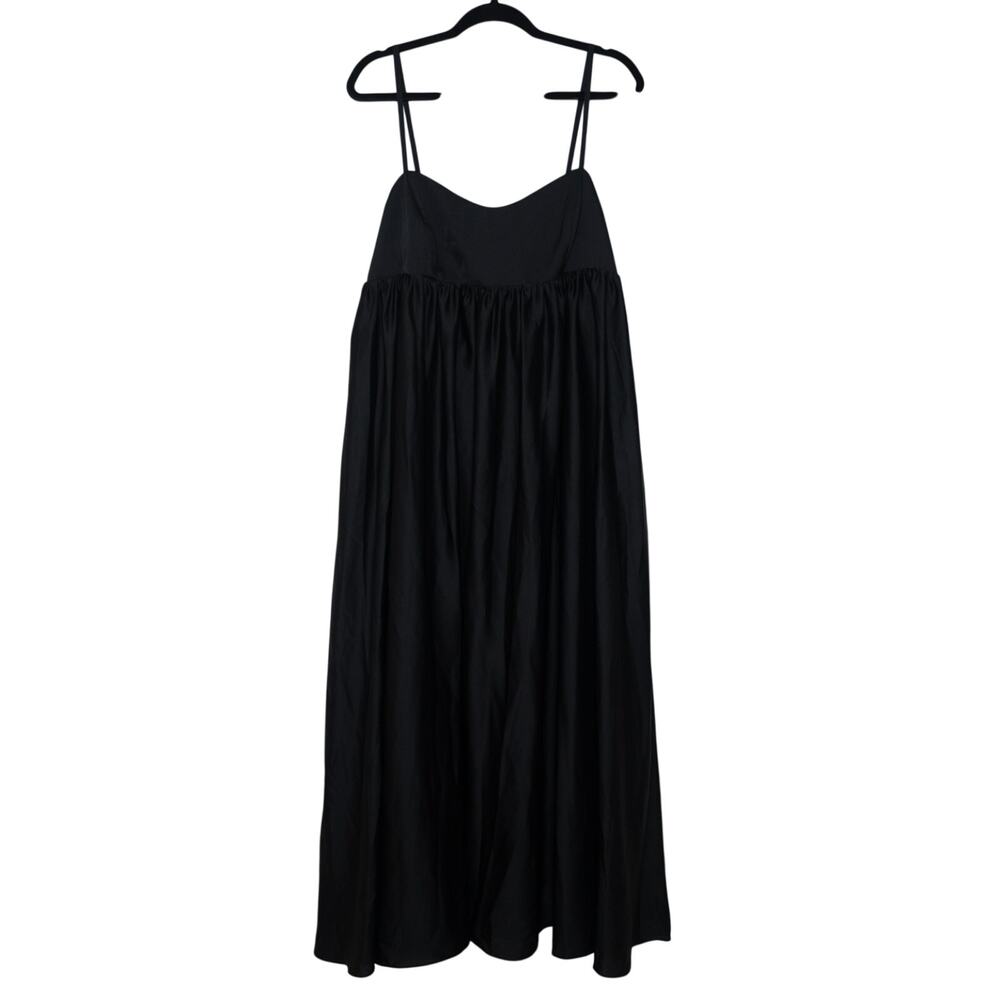 Fame and Partners Rocco Black Empire Waist Tie Back Evening Ballgown SZ 16 US - Picture 2 of 7